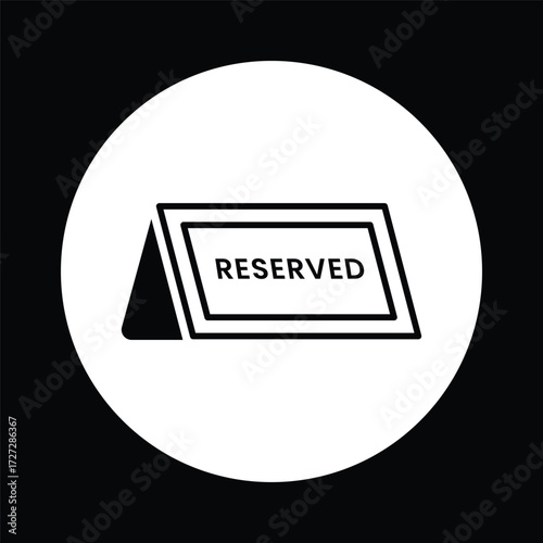 Restaurant reserved icon vector. Dinner dish. Eat menu