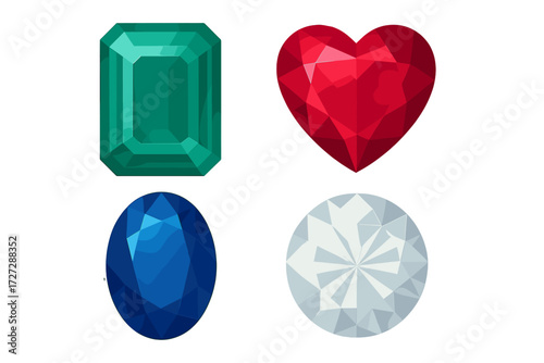 Colorful gemstones in various shapes and cuts showcasing elegance and beauty in a vibrant display of nature's treasures