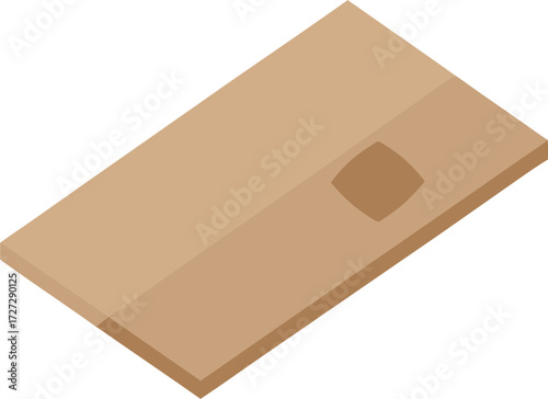 Thick kraft paper visiting card mockup flat lay vector eps scalable design element