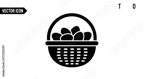 Fresh eggs neatly collected in a rustic basket, ready for culinary use, isolated on transparent background, a detailed vector illustration, svg graphic element.