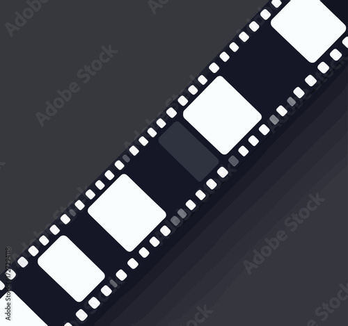 Film Strip Close-Up on Dark Background