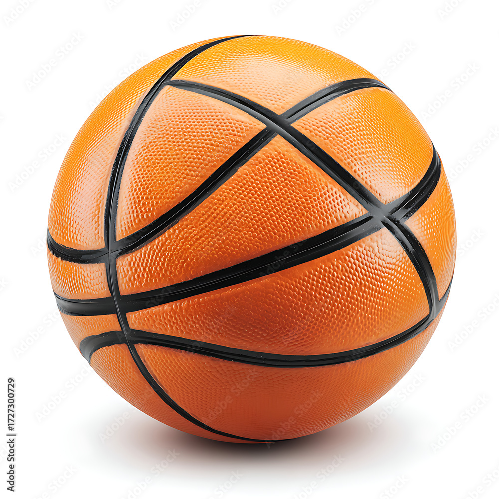 Fototapeta premium Vibrant basketball isolated ready for a slam dunk or a winning free throw