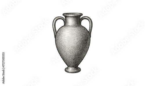 Vintage greek amphora illustration for artistic and historical designs