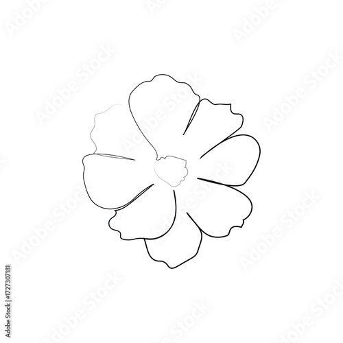 One line art of flower