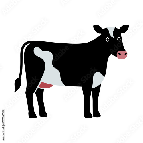 Scalable vector illustration of a standing cow farm animal icon Vector