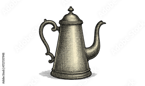 Vintage coffee pot illustration with simple design for kitchen decor