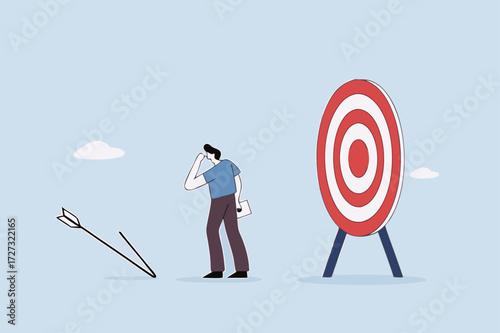 Learn from failure, entrepreneur with a book reflecting on missed goals, analyzing errors.

