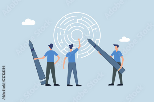 Business brainstorm to get solution, male and female colleagues discussing business strategy ideas.