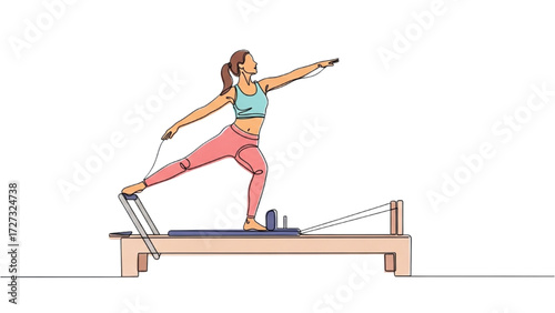 Yoga and Pilates Woman Vector Illustration – Tight Sportswear Pose Collection AI EPS PNG JPEG
