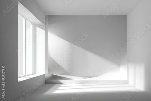 Wallpaper Mural Empty white room with sunlight (1) Torontodigital.ca