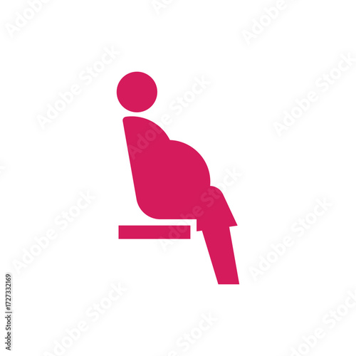 : Priority seat icon vector flat design