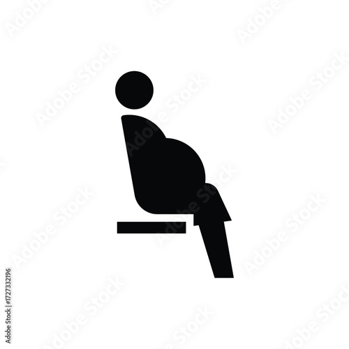  Priority seat icon vector design black.