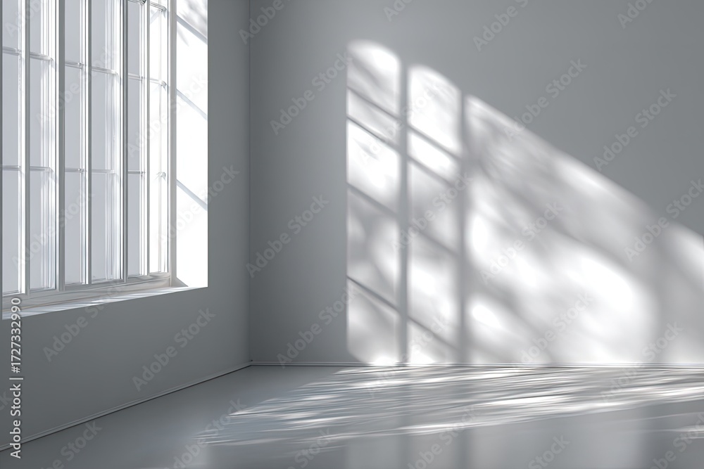 Obraz premium Sunlit, minimalist interior corner