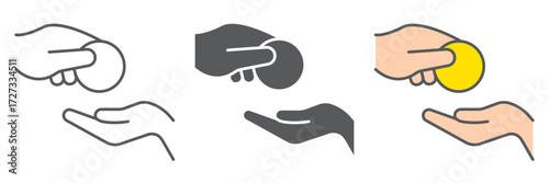 Zakat icon, ramadan and zakah, charity sign, vector graphics, a linear pattern on a white background, editable stroke