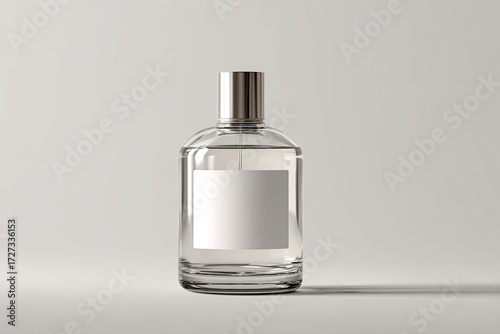 Clear glass perfume bottle