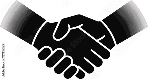 Symbol of solidarity and partnership with a handshake
