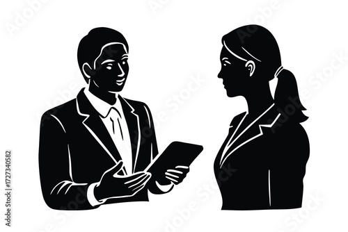 business man and woman