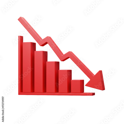 Red bar graph showing declining trend against black background Free Download Red bar graph showing declining trend against black background - GFXLoad