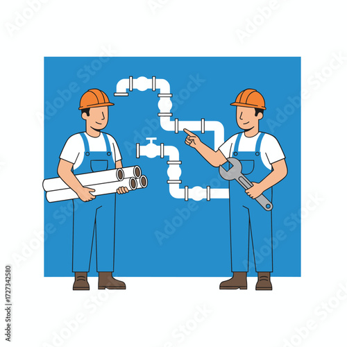 Plumbers are swapping the old steel pipes for new ones
