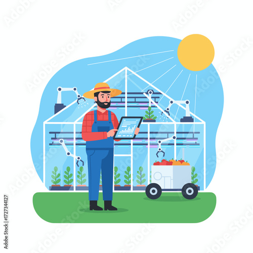Farmers use tablets to track soil temperature, humidity, pressure, and light levels in strawberry farms