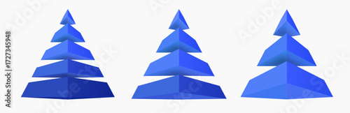 Pyramid infographic 3d style blue color for time line, presentation, start up project, business strategy, theory basic operation, logic analysis vector 10 eps