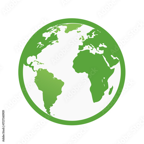 Green Planet Earth Illustration Global Environmental Conservation Concept