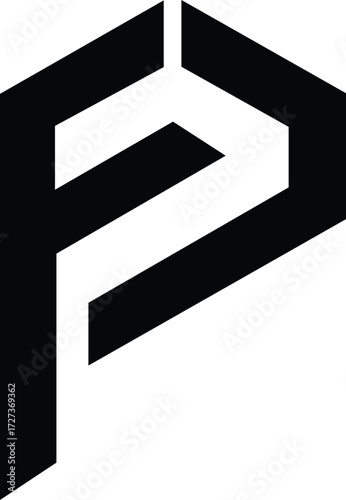 letter p f icon.