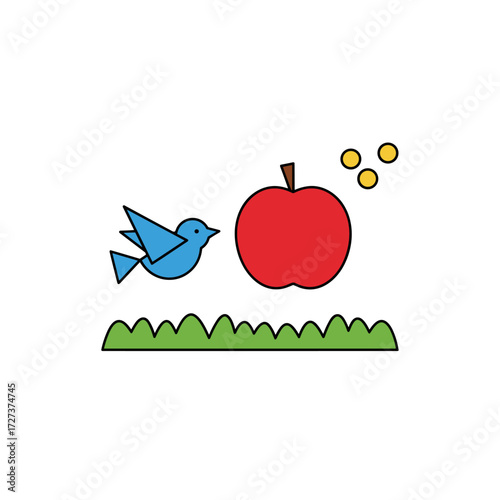 Concept for a Ramadan Day illustration: a flat design set against a white background
