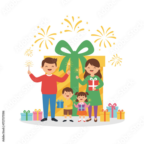 During Diwali, Indians exchange gifts together