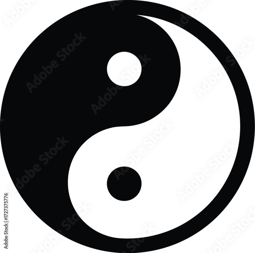 Yin yang symbol harmony balance taoism philosophy spiritual symbol vector
