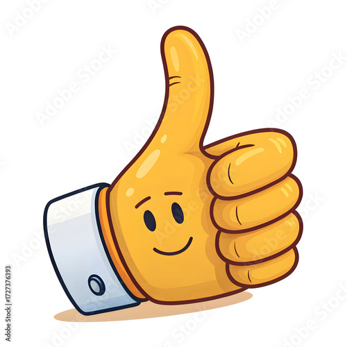 Hand making okay sign in emoji style, symbolizing approval, agreement, or satisfaction, isolated