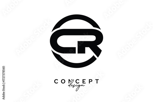 CR Creative Circle Monogram Logo Design – Modern Branding Concept