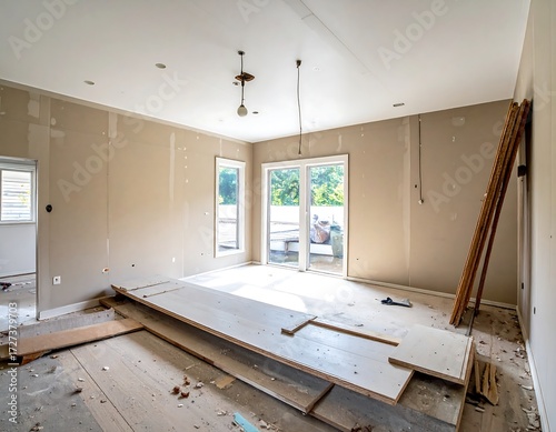 Interior of a house under renovation