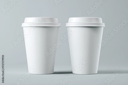 Wallpaper Mural Two blank white coffee cups (1) Torontodigital.ca