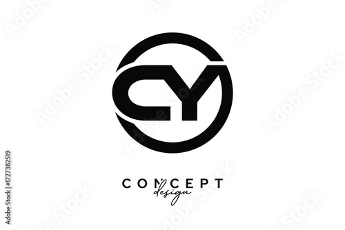 CY Creative Circle Monogram Logo Design – Modern Branding Concept