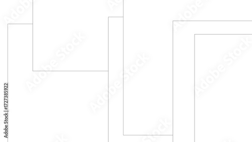 Minimalist abstract background with faint overlapping rectangular outlines in soft gray, forming a clean geometric linear design for modern digital art aesthetics.