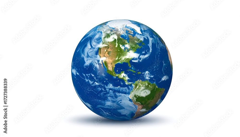 Fototapeta premium A detailed, realistic image of Earth