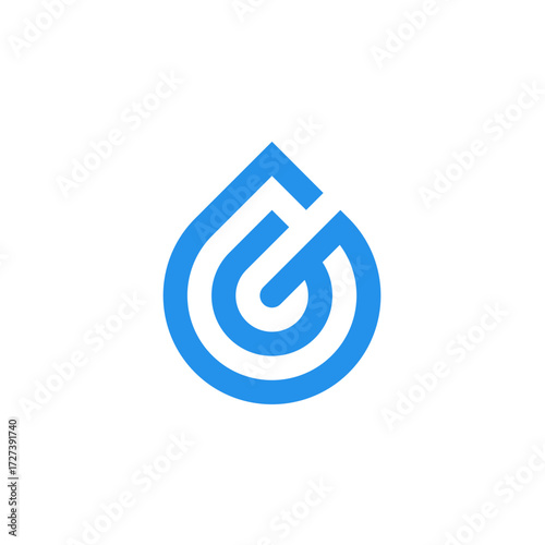 letter g drop water logo