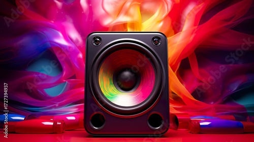 Wallpaper Mural A photo of a speaker with vibrant colors Torontodigital.ca