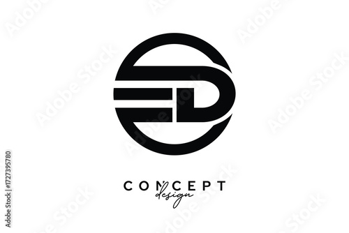 ED Creative Circle Monogram Logo Design – Modern Branding Concept