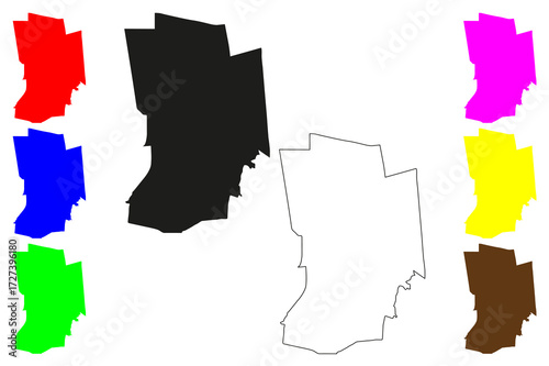 Buenavista city (United Mexican States, Mexico, Estado de Mexico State) map vector illustration, scribble sketch Buenavista map