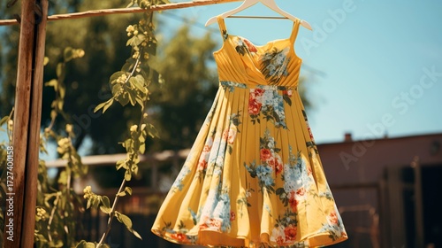 Wallpaper Mural A photo of a summer dress on a hanger Torontodigital.ca