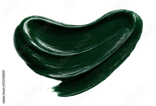Dark green paint stroke.