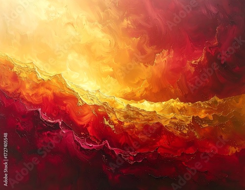Abstract fiery landscape
