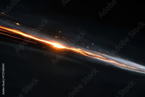 Abstract fiery streaks across a dark background