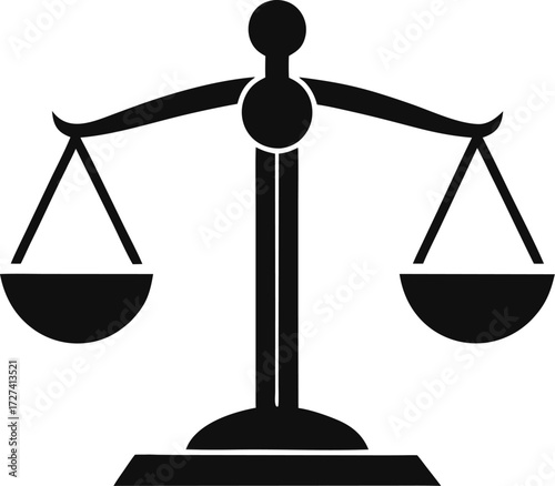    Balance silhouette  icon vector on white background 
