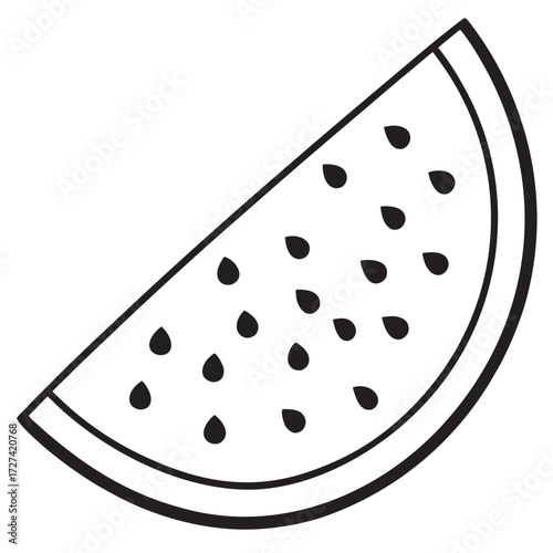 A juicy watermelon slice with visible