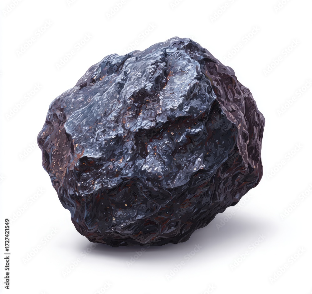 Obraz premium Isolated dark rock sphere