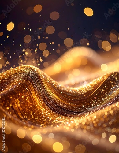 Abstract golden wave texture