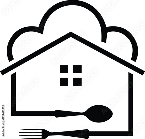 restaurant logo silhouette